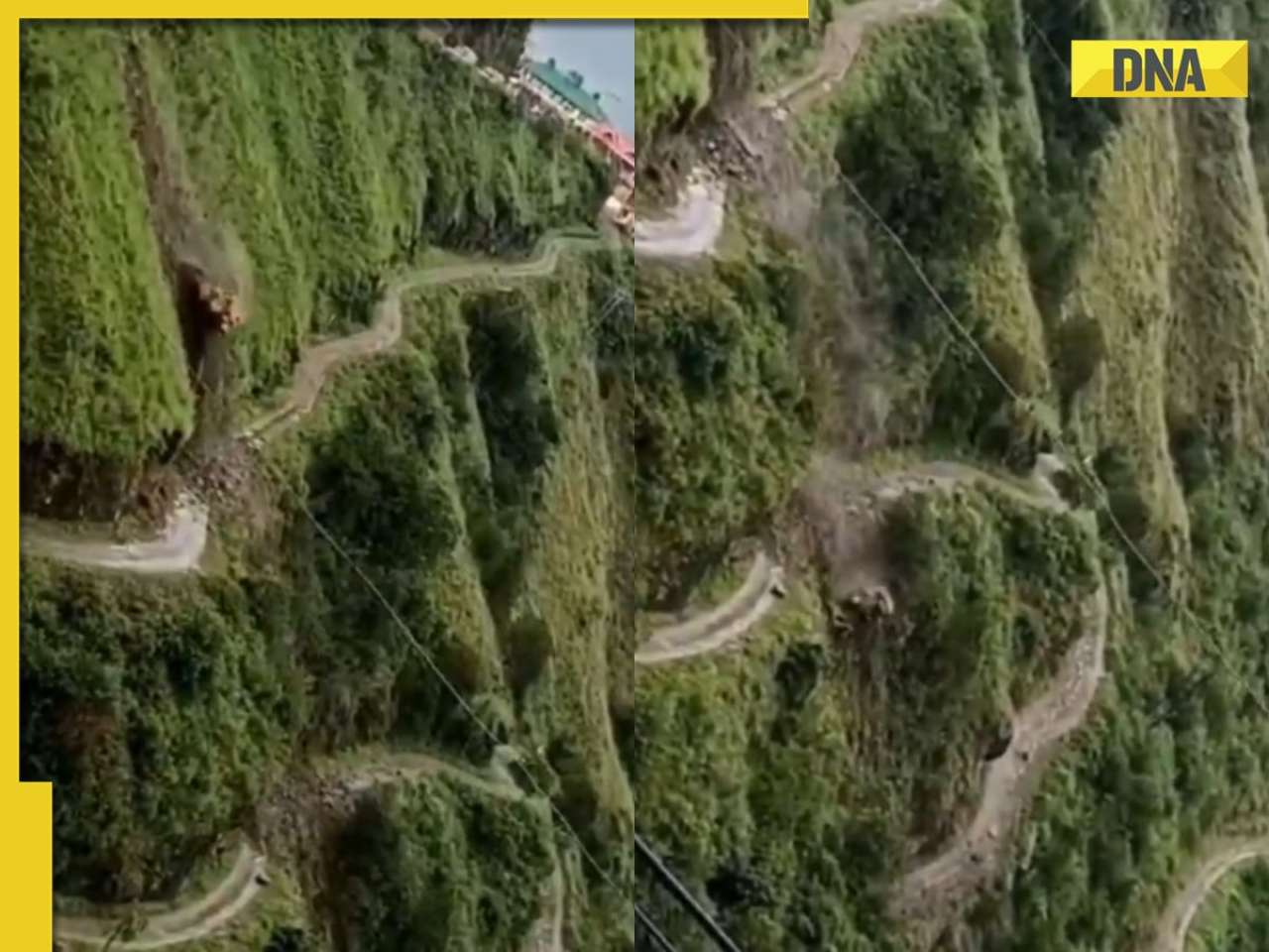 Shocking video shows bulldozer falling 300 metres into Gorge In Shimla amid rain