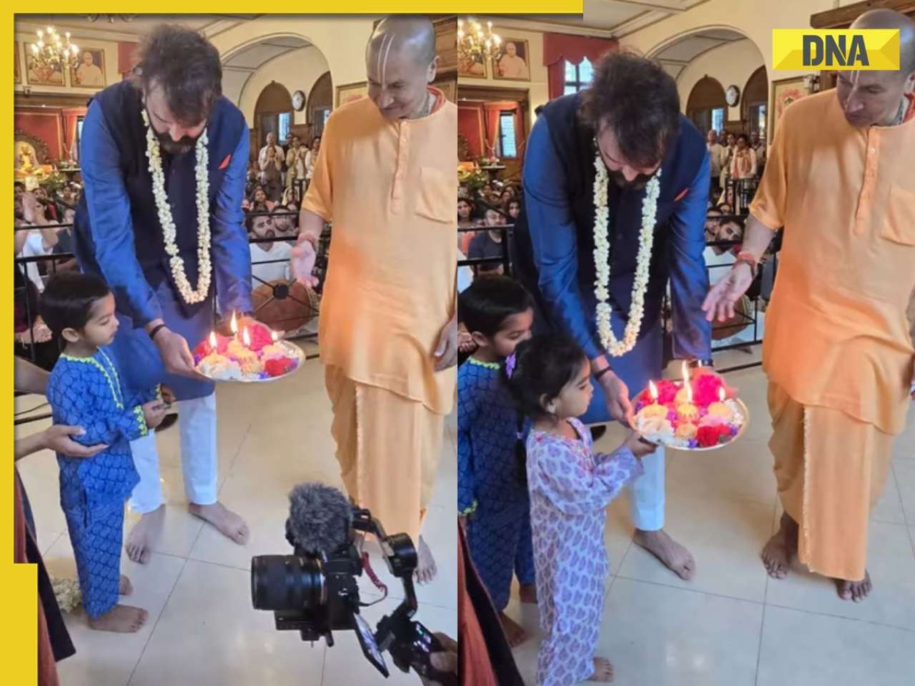 Isha Ambani, Anand Piramal, twins Krishna and Aadiya seek blessings at ISKCON temple in London; kids' ethnic outfits win internet