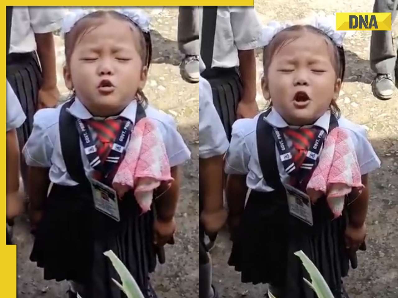 Viral video: Little girl sings national anthem with eyes closed wins hearts online, netizens say 'India's future is safe'