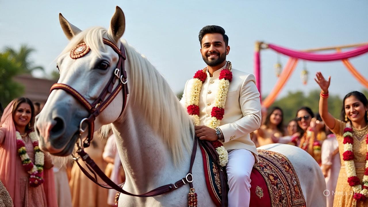 घोड़ी पर बैठना एक परीक्षा जैसा