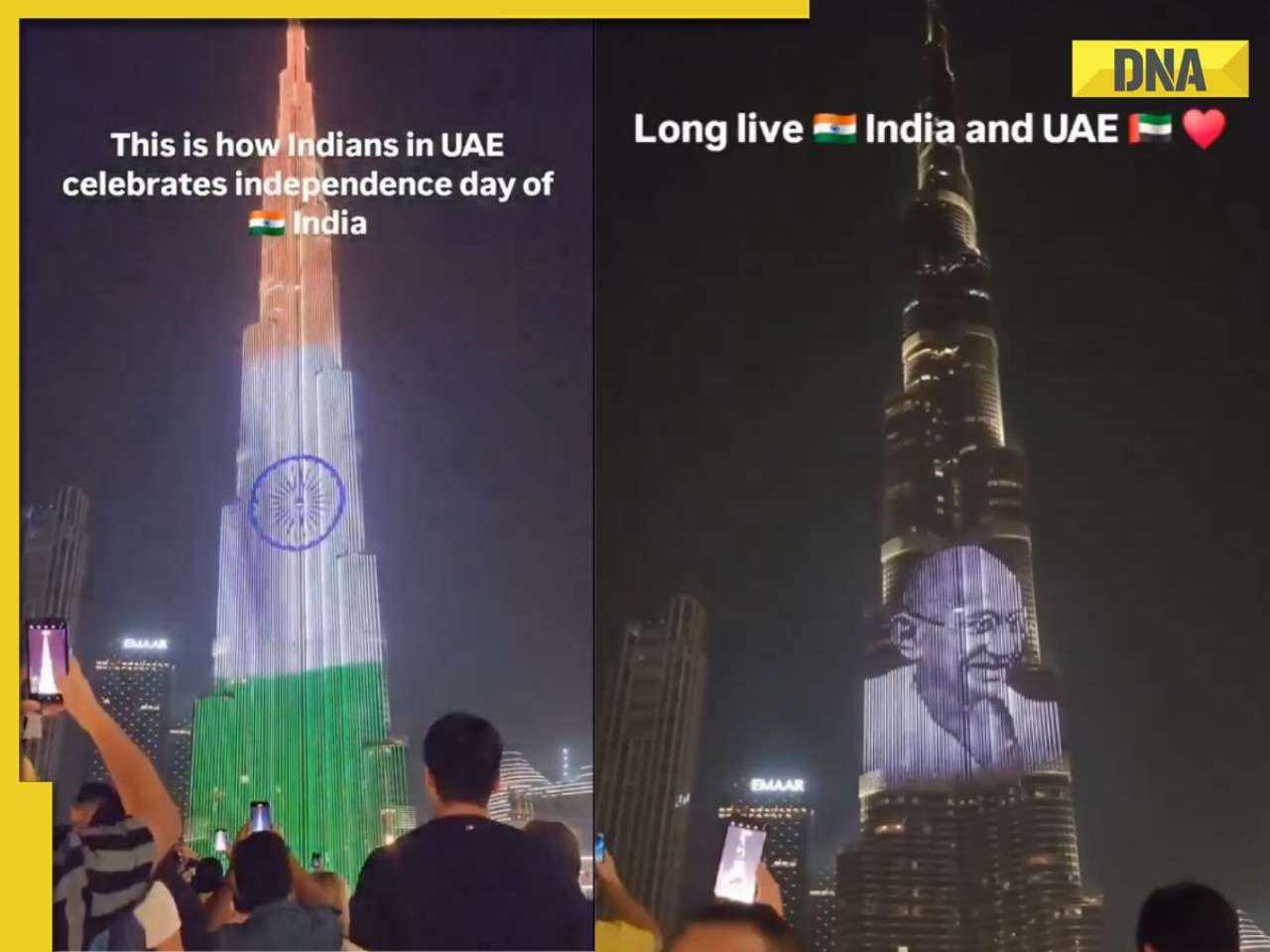 Dubai's Burj Khalifa lights up in Indian tri-colour to celebrate 79th Independence Day, WATCH