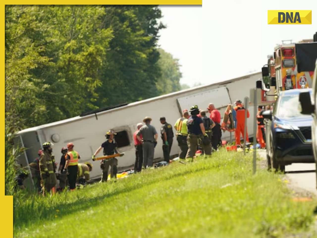 Tour bus carrying Indian nationals crashes on New York highway; 5 dead, dozens injured, investigation underway
