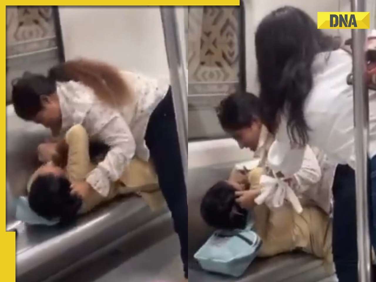 'Who is the winner?': Delhi Metro in spotlight again as women seen slapping, wrestling inside coach, WATCH