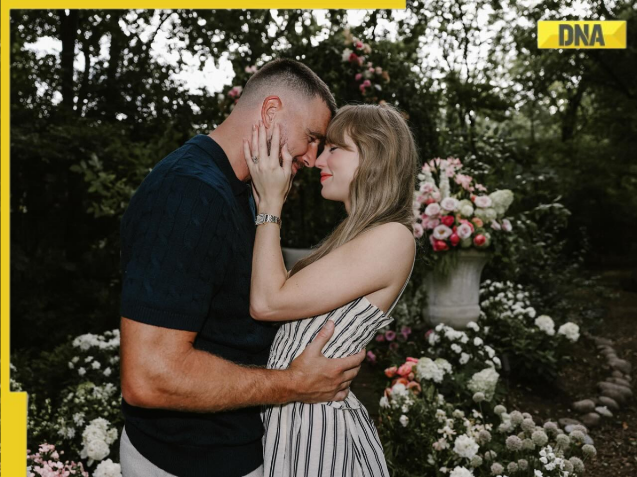 Taylor Swift says yes to Travis Kelce, drops lovey-dovey photos from engagement ceremony: See pics