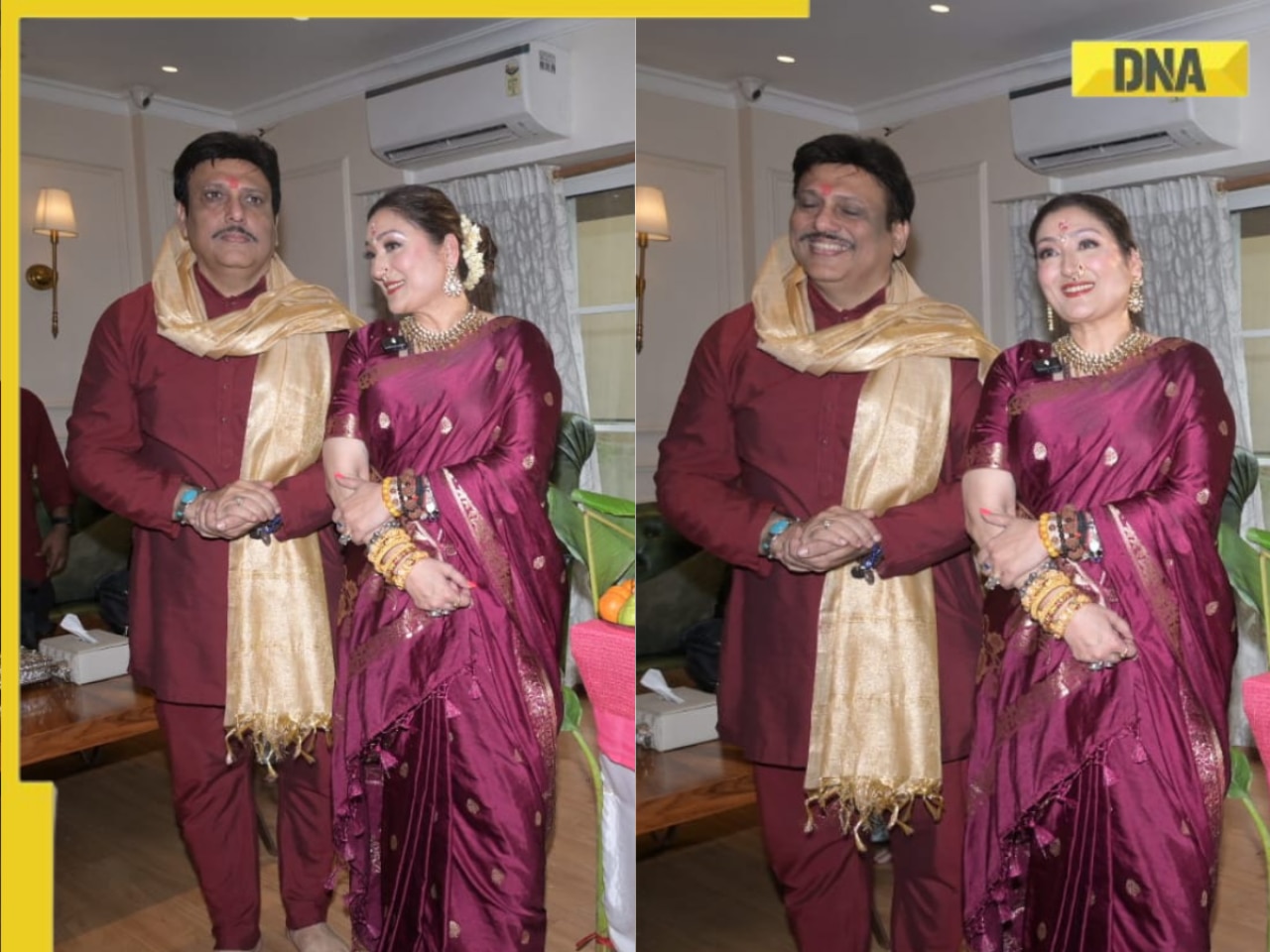 Viral video: Govinda, Sunita Ahuja spotted together first time after divorce rumours, celebrate Ganesh Chaturthi, superstar's wife tells media 'aap log controversy..'