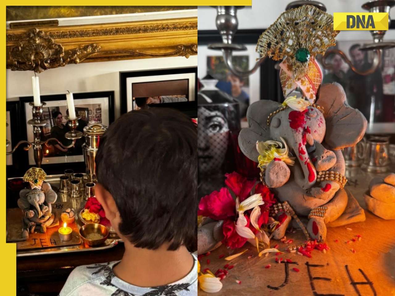 Kareena Kapoor's son Jeh offers prayers to tiny Ganpati idol in adorable photos; see viral pics
