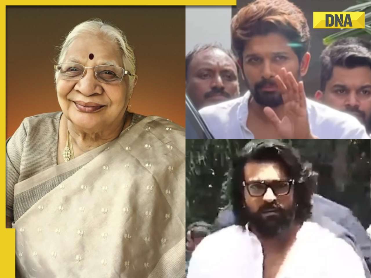 Ram Charan, Chiranjeevi, Venkatesh, Naga Chaitanya arrive at Allu Arjun's home to pay last respects to his late grandmother