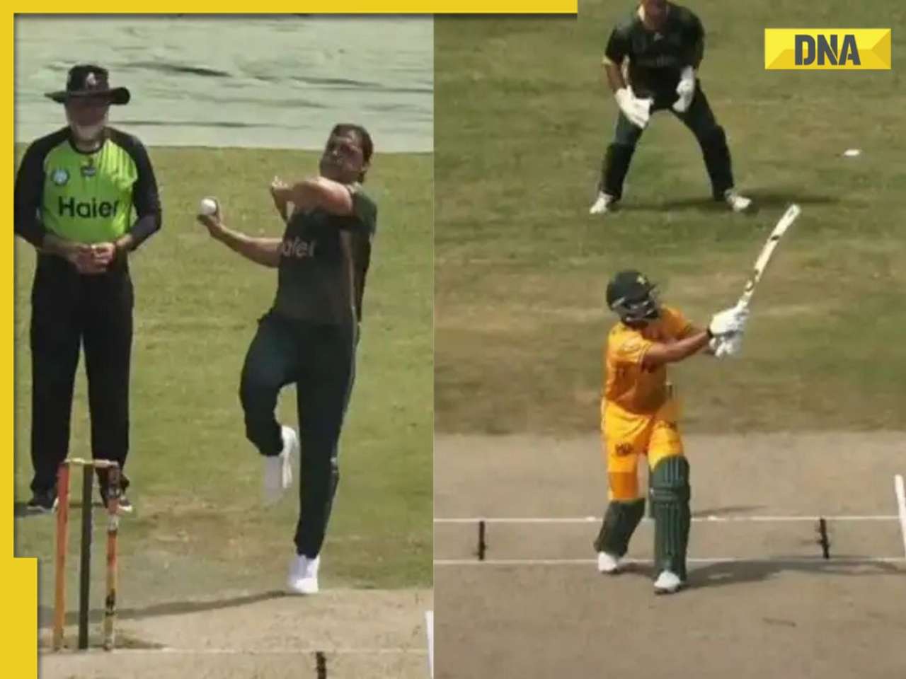 Watch: Babar Azam smashes Shoaib Akhtar for 6,4,4,4; gets clean bowled by 47-year-old Saeed Ajmal in exhibition match