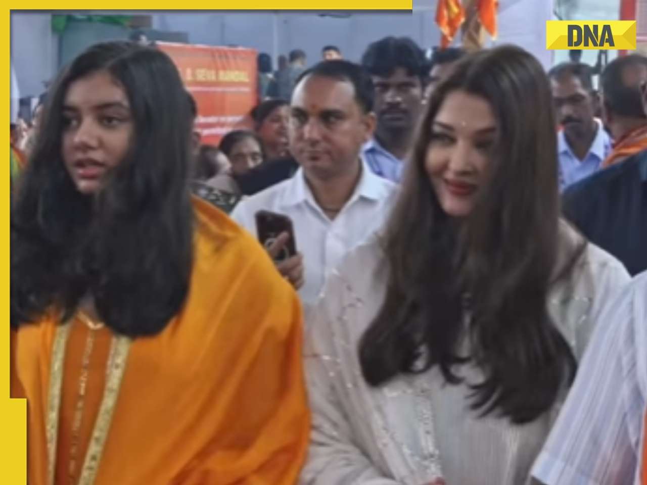 Aishwarya Rai Bachchan stuns at Mumbai Ganpati darshan with daughter Aaradhya, fans rush for selfies: Watch viral video