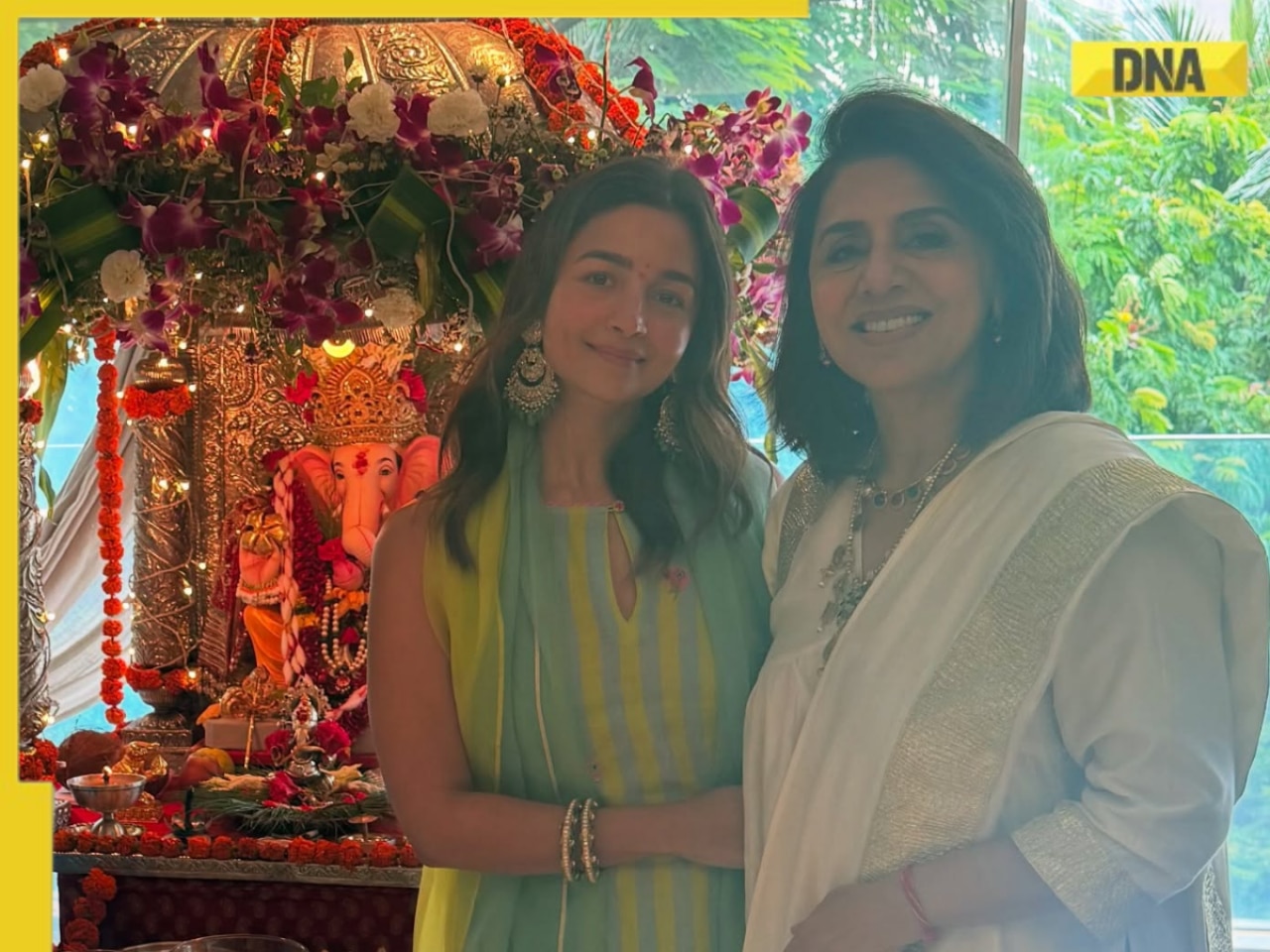 Viral photos: Alia Bhatt feasts on tasty modaks, gives glimpse of her Ganpati celebrations, poses with mother-in-law Neetu Kapoor