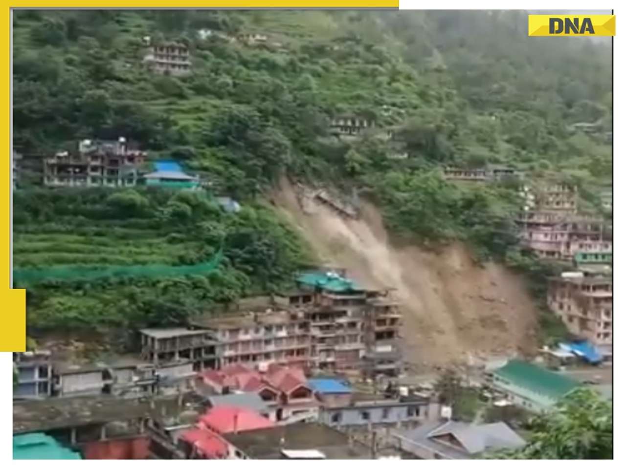 Kullu Landslide: Terrifying Video of a building on a hillside collapsing, along with trees and debris goes viral - WATCH