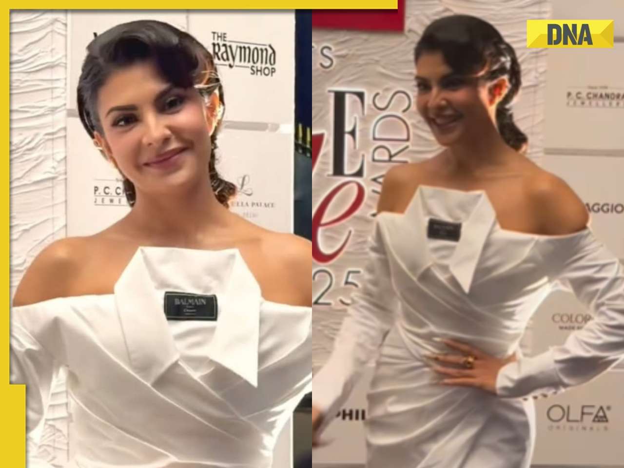 Jacqueline Fernandez turns heads in shirt-inspired dress at Delhi award show: Watch viral video