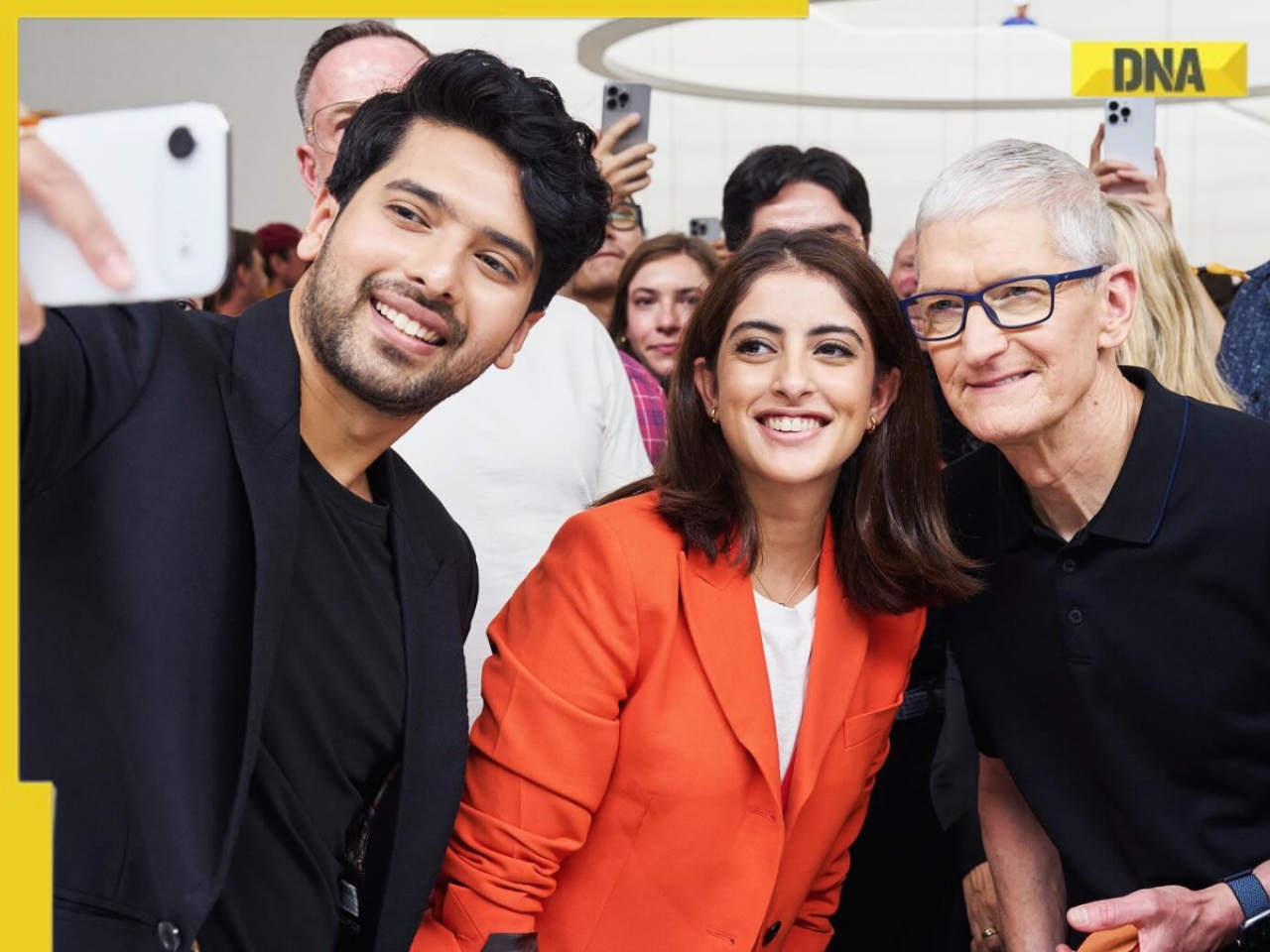 Amitabh Bachchan's grandaughter Navya Naveli Nanda poses with Apple CEO Tim Cook, attends iPhone17 launch event in California, photos go viral