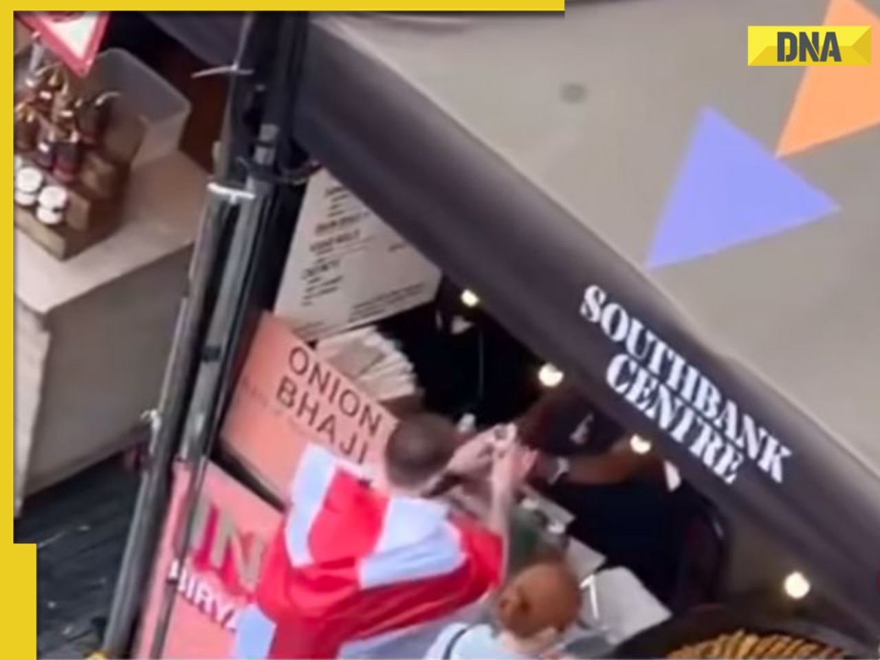 'Anti-immigration' protesters in London caught enjoying Indian street food, video goes viral, Internet says, 'Brits love for curry...', WATCH
