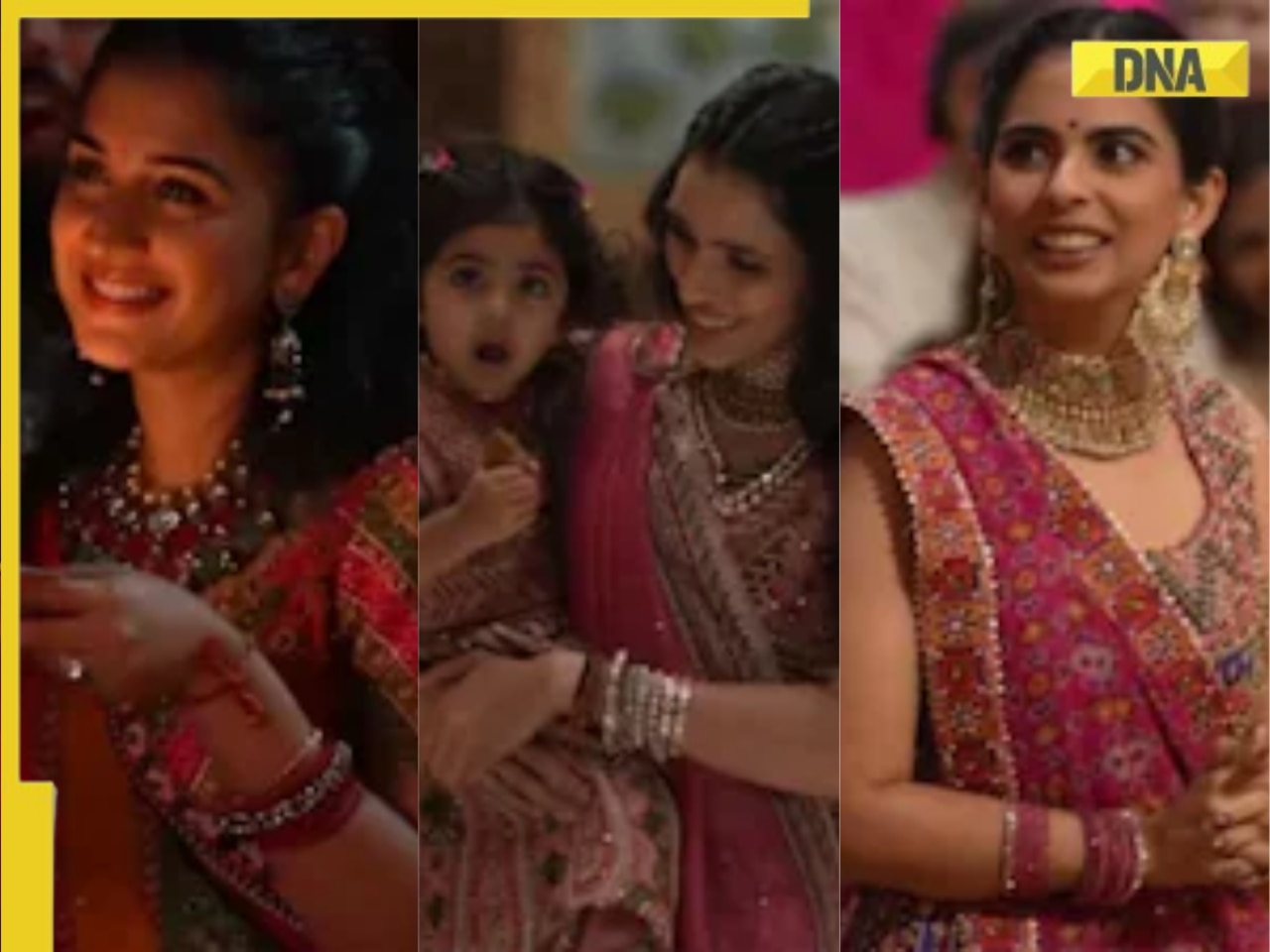 Ambanis Navratri celebrations: Radhika Merchant, Isha Ambani, Shloka Mehta embody Gujarati richness on Antilia Garba night | Viral video