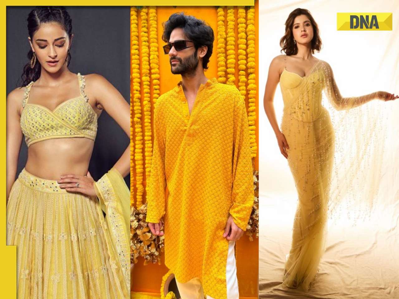 Navratri Day 4 sunshine style: Aaman Devgan, Shanaya Kapoor, Navya Nanda radiate bright yellow vibes