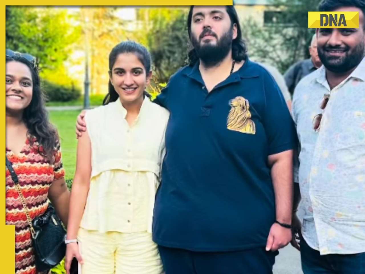 Mukesh Ambani, Nita Ambani’s son Anant Ambani poses for rare photo in Switzerland featuring his wife Radhika Merchant and…