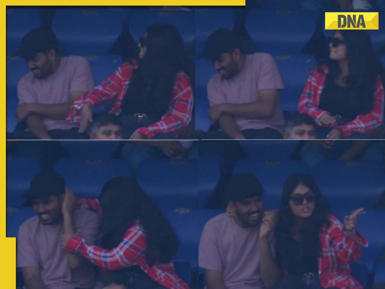 Girl spotted slapping boy, grabbing neck during IND vs WI 2nd Test, watch viral clip