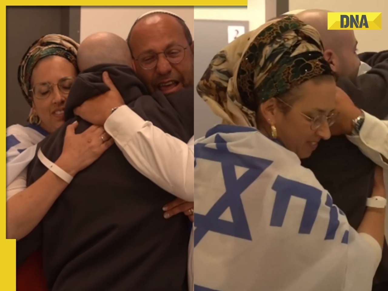 A homecoming like never before: Parents of 23-year-old hostage, freed by Hamas, cry uncontrollably as they hug him, WATCH