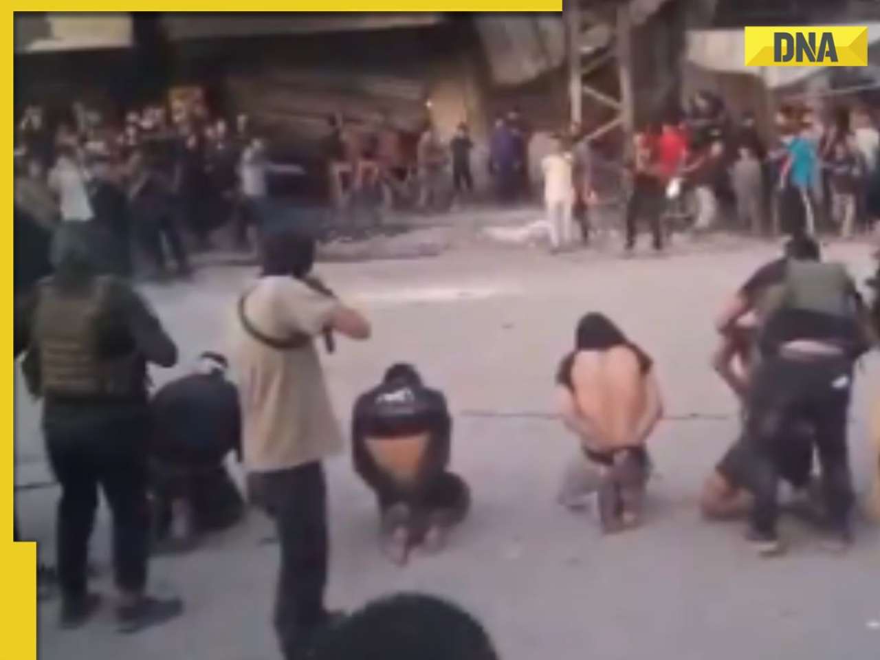 CHILLING video footage of Hamas public execution of 8 blindfolded men in Gaza emerges amid US President Donald Trump's 'disarm' warning