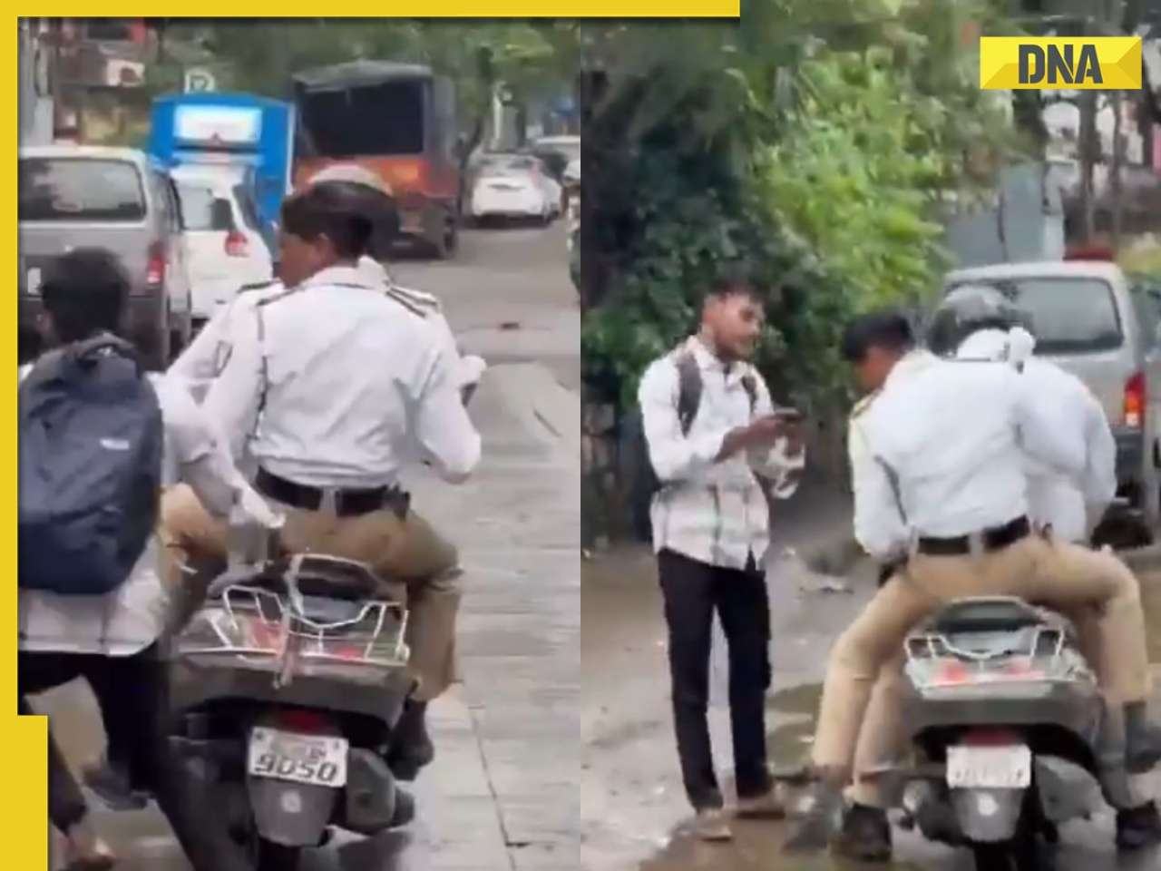 Youth chases Thane cop after being fined for not wearing helmet, here’s what happened next