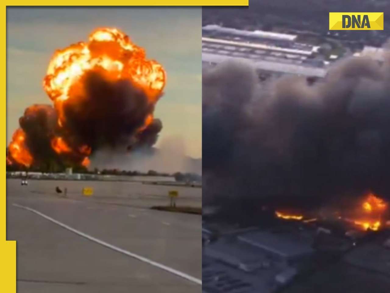 general UPS cargo plane crashes minutes after takeoff from Louisville Airport in Kentucky, 7 dead; video footage showing loud fire explosion emerges, WATCH