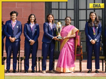  After PM Modi's interaction, President Droupadi Murmu felicitates World Cup-winning Indian women's cricket team at Rashtrapati Bhavan 