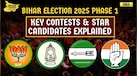  Bihar Election 2025: Top Contenders &amp; Star Seat Battles In Phase 1; Bihar Elections 2025; Bihar News 