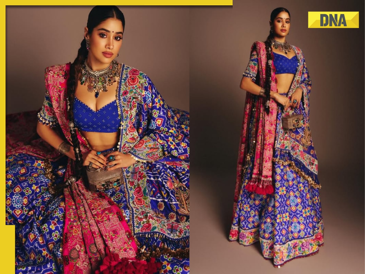 Janhvi Kapoor dazzles in custom Jigyam lehenga, carries Rs 2.86 lakh silver purse at friend’s mehendi