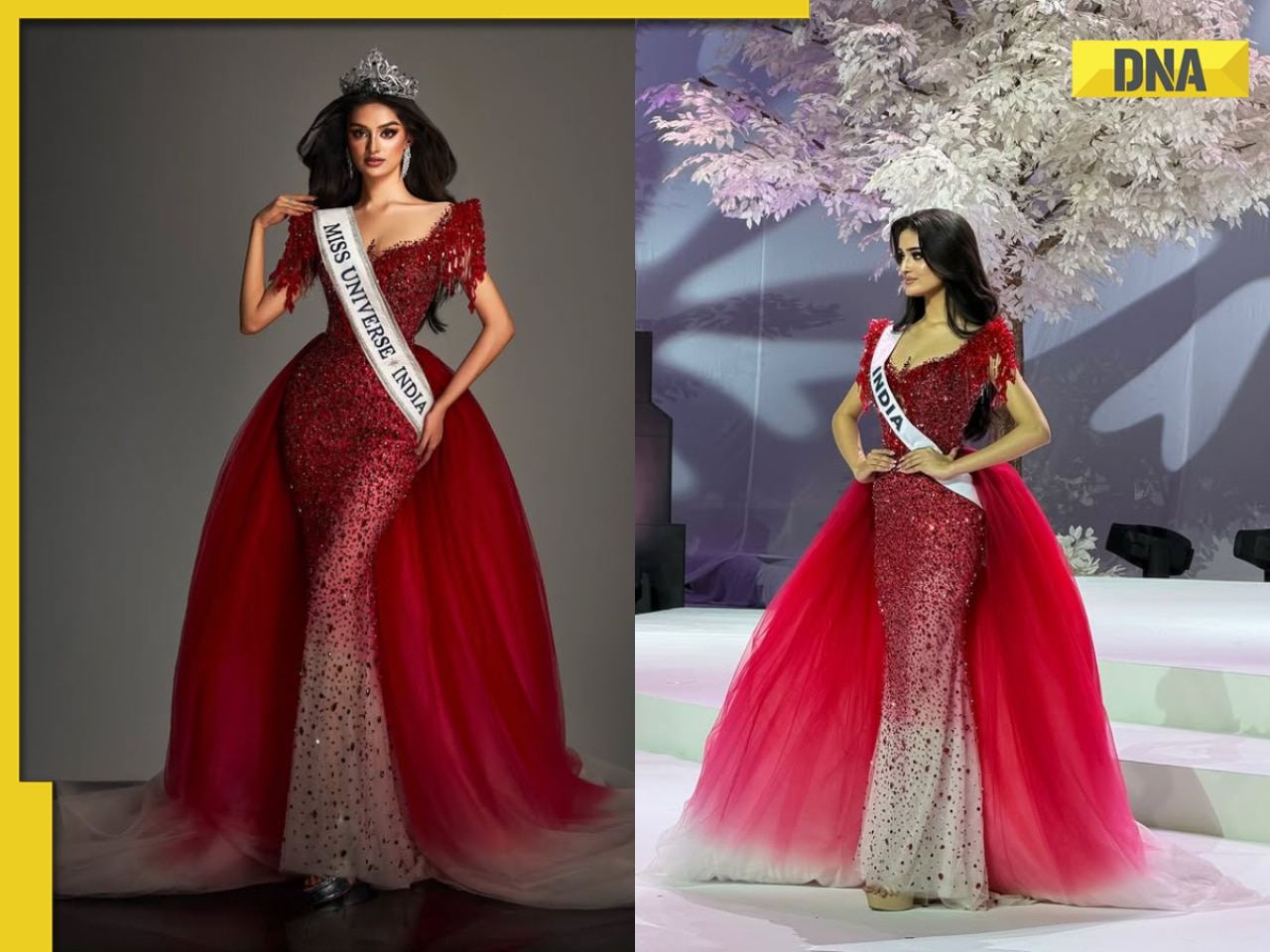 India’s Manika Vishwakarma shines at Miss Universe 2025, turns heads in ruby red gown; SEE PICS