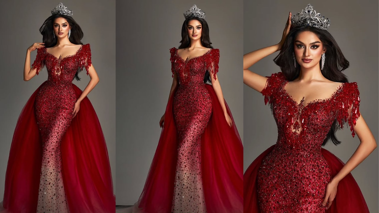 Mermaid-inspired gown train