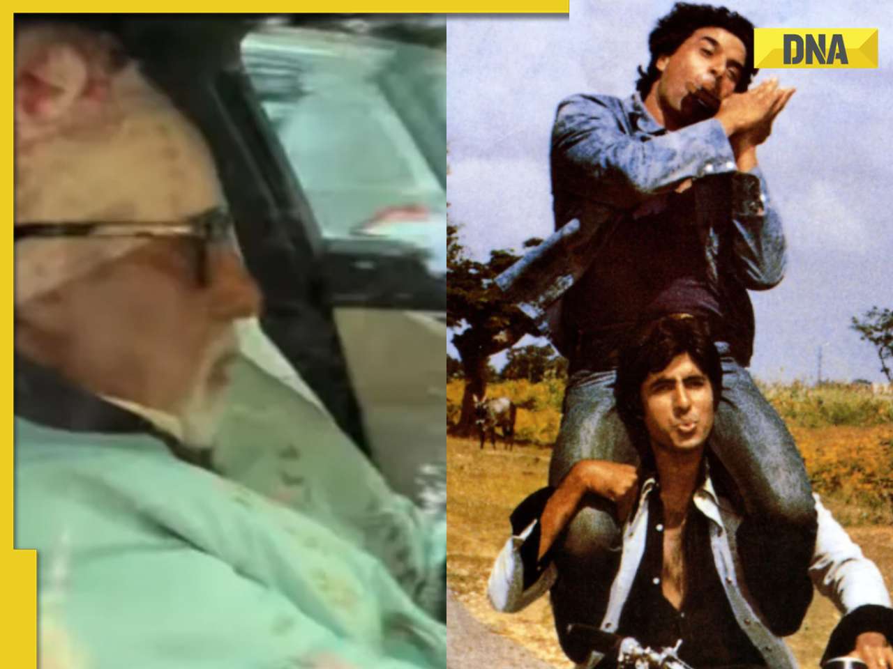 general Watch: Amitabh Bachchan drives himself to Dharmendra's home, fans say 'dekh Veeru, tera Jai aa gaya'