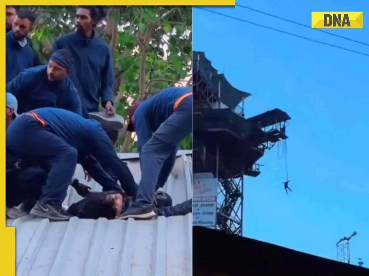 Shocking viral video captures Gurgaon man’s fall as bungee cord suddenly snaps in Rishikesh