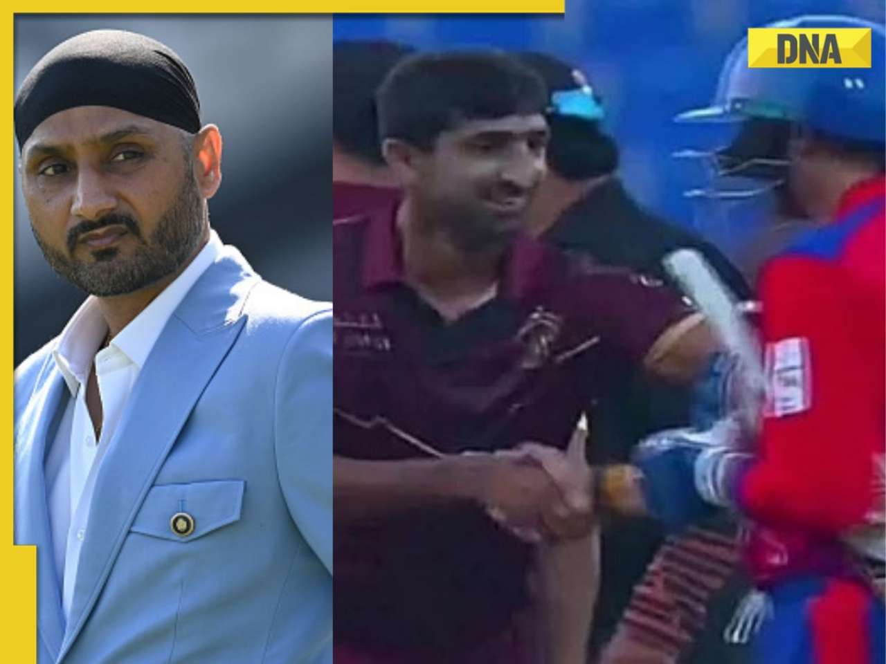 Watch: Harbhajan Singh surprises fans, ditches no-handshake policy to greet Pakistan star in Abu Dhabi T10