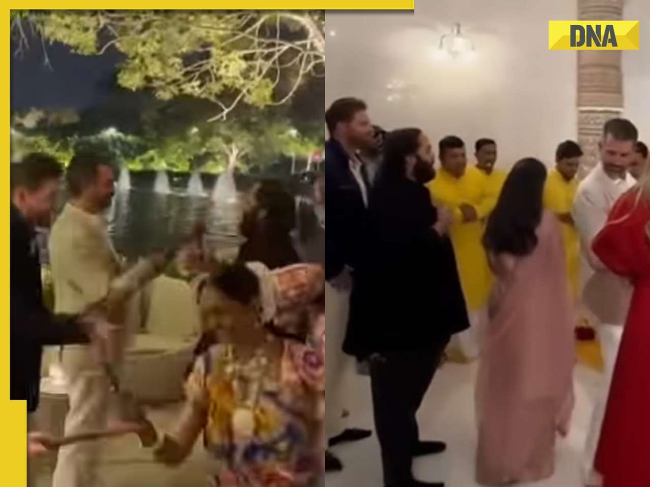 Mukesh Ambani's 'choti bahu' Radhika Merchant, son Anant Ambani teach dandiya moves to Donald Trump Jr. in Jamnagar, watch viral video
