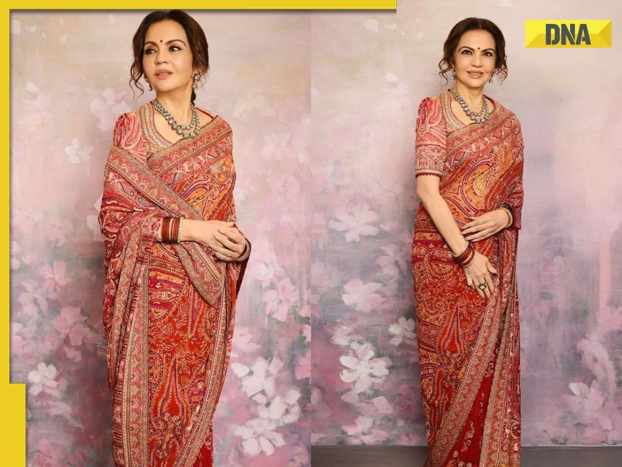 Nita Ambani dons Tarun Tahiliani's Jamevaar saree and rare Golconda diamonds at Gir’s Shiva temple inauguration, see pics here