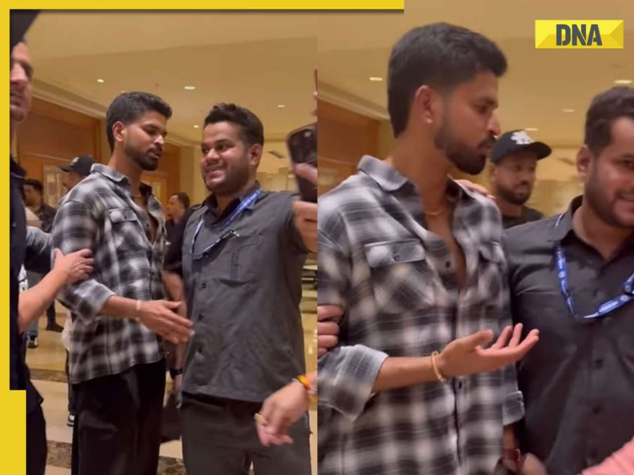 'Tumara kaam hai hatana': Shreyas Iyer loses cool as security staff click selfies with him at hotel, video goes viral