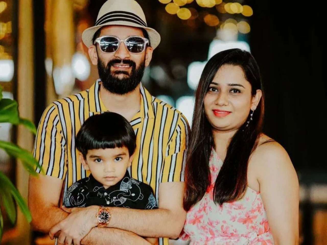 Shravan Madhana's wife and son