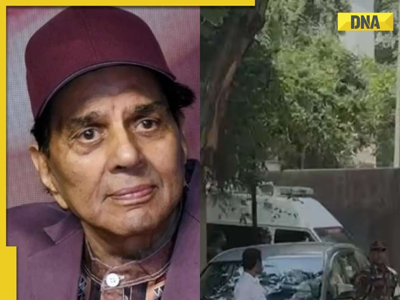 Se ve a una ambulancia saliendo de la residencia del veterano actor.