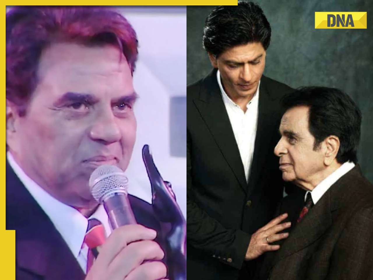 Cuando Dilip Kumar, Shah Rukh Khan presenta a Dharmendra el premio Filmfare Lifetime Achievement Award: ‘Hoy se cumplen 37 años…’