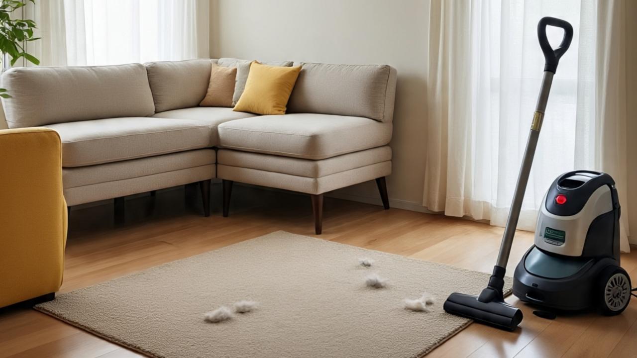 कारपेट और सोफ़े पर वैक्यूम