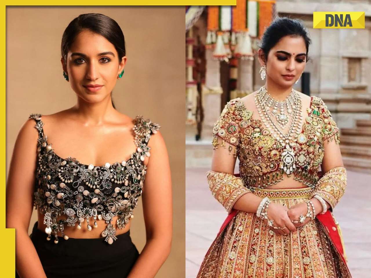Mukesh Ambani's chhoti bahu Radhika Merchant stuns in Isha Ambani-inspired jewel-studded blouse, designed by...; See pics