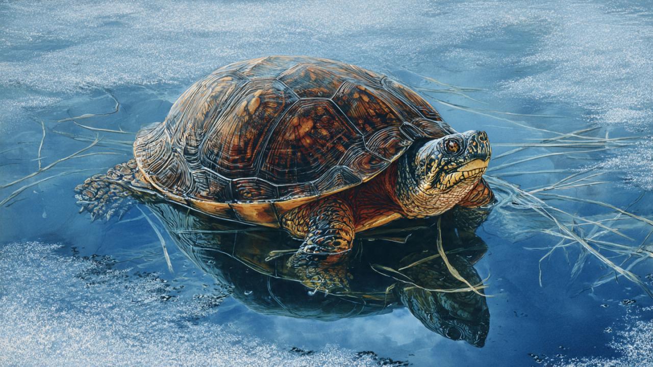 सर्दियों में सांस लेने के लिए हवा पर निर्भर नहीं रहता कछुआ