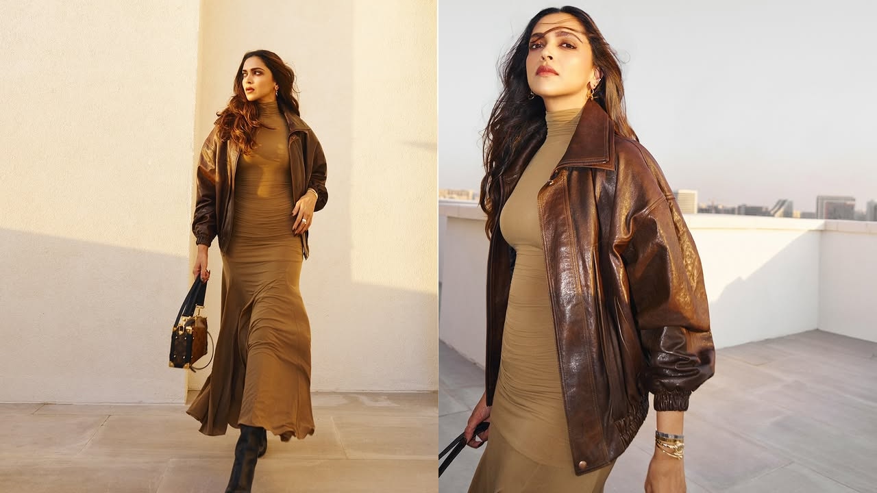 Deepika's high-neck maxi dress from Magda Butrym