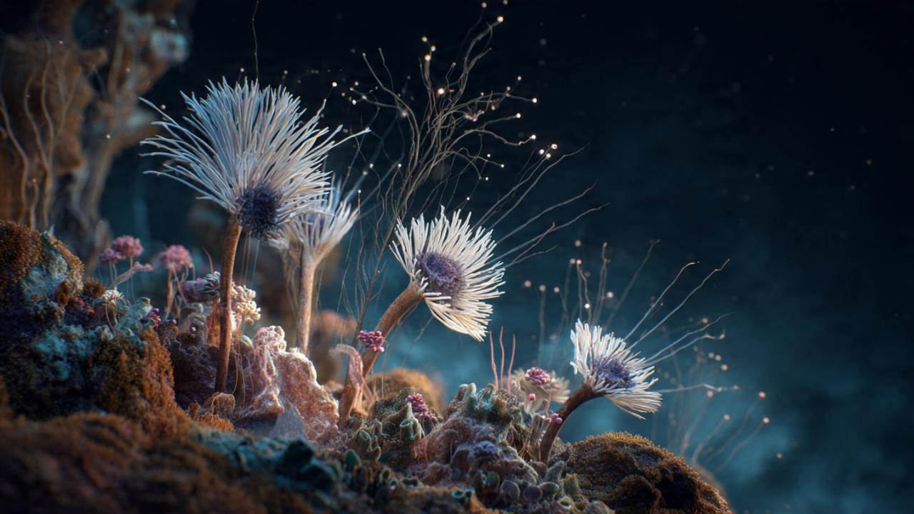 अद्वितीय गहरे समुद्र के जीवन का घर