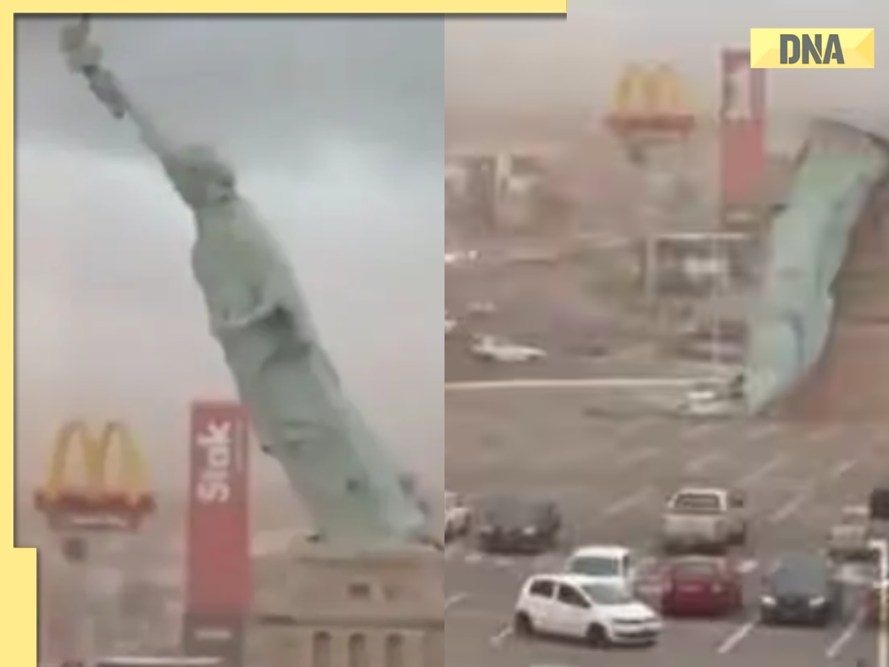 Statue of Liberty's massive replica in Brazil collapses after severe storm; Watch viral video
