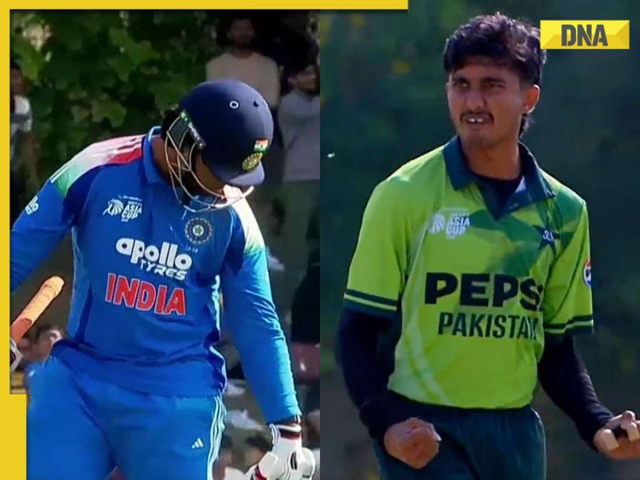 Heated scenes in U-19 Asia Cup final: Vaibhav Suryavanshi fires back with shoe gesture after Pakistan star's angry send-off - Watch