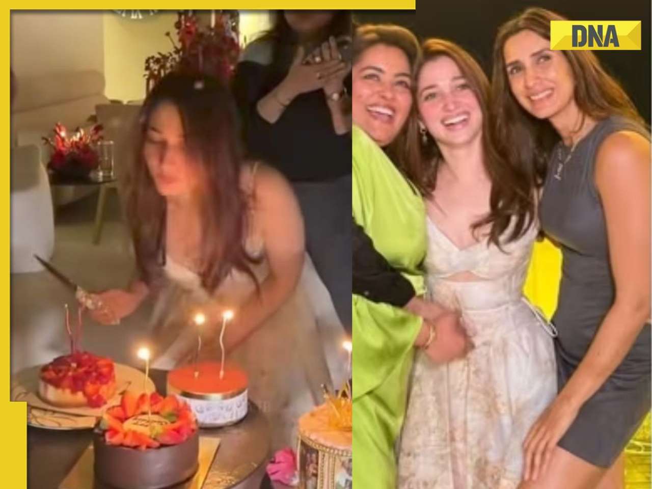 Tamannaah Bhatia turns heads in floral mini dress and no-makeup look for 36th birthday, Watch viral video