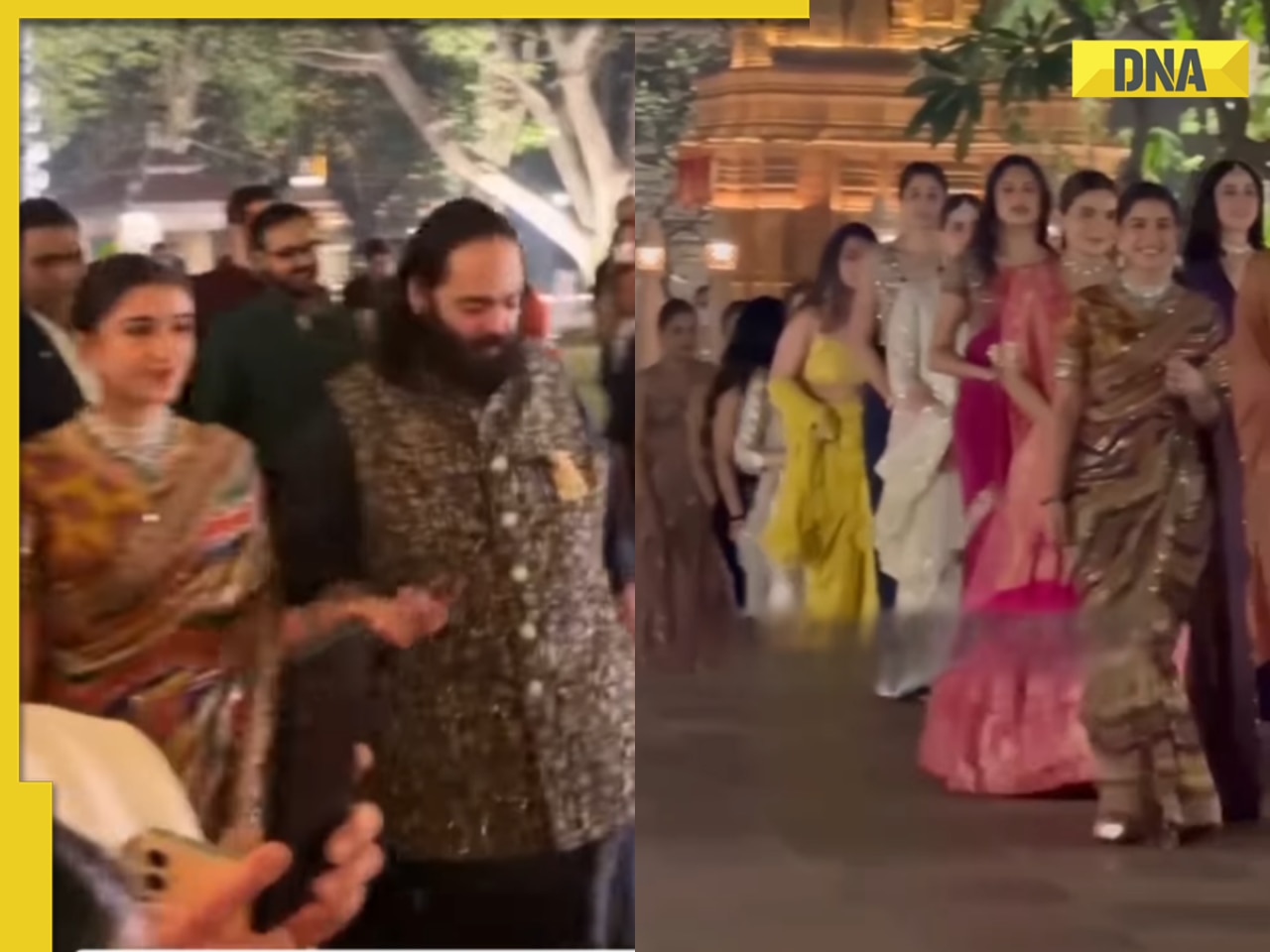 Radhika Merchant sets bridesmaid goals in Sabyasachi saree, diamond-emerald jewellery at Jamnagar wedding