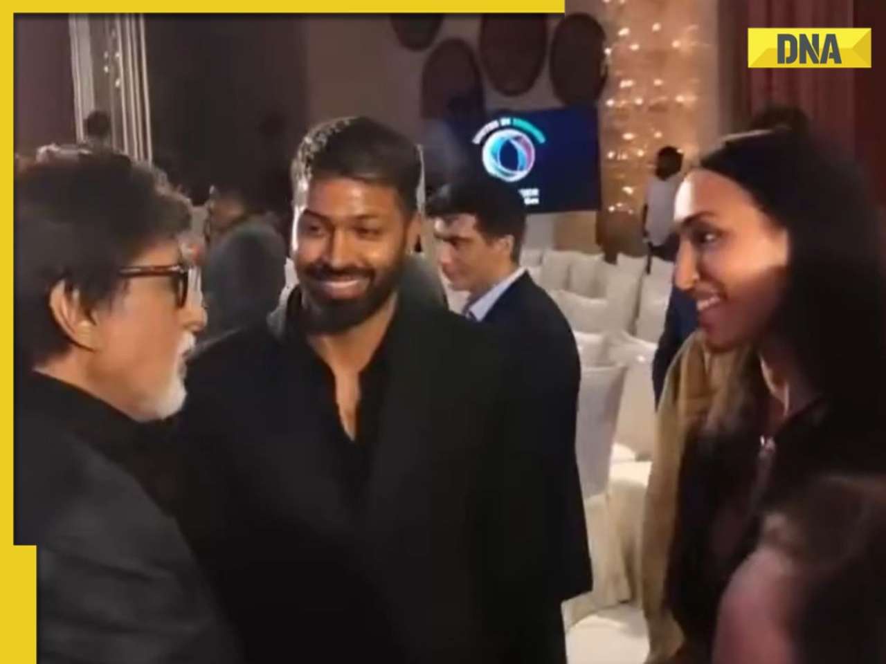 Watch: Hardik Pandya introduces girlfriend Mahieka Sharma to Amitabh Bachchan at Reliance event, fans call it 'special moment'